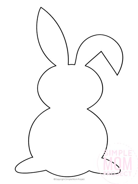 printable easter bunny template silhouettes