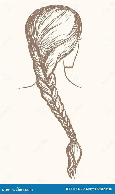 tumblr braid girl outline drawings