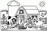 Farm Coloring Pages Print House sketch template