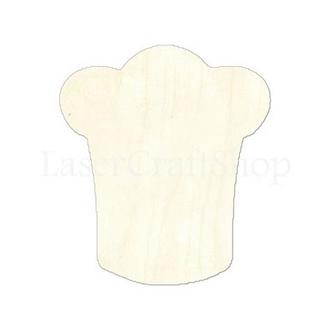 chefs hat wooden cutout shape silhouette