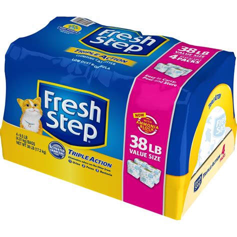 fresh step triple action scented litter clumping cat litter  pounds