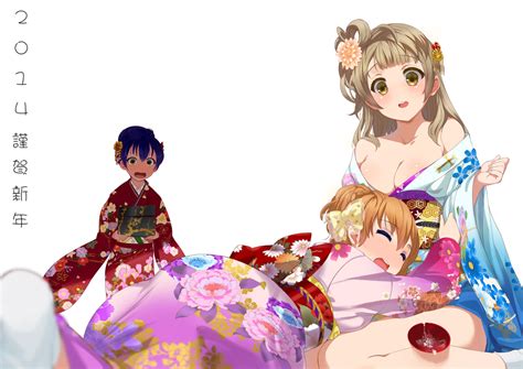 Bow Breasts Cleavage Drink Flowers Japanese Clothes Kimono