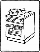 Coloring Stove Cooker Colouring Oven Color Pages Printable Getcolorings Print Getdrawings sketch template