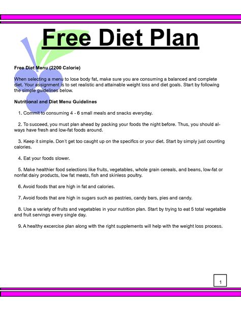 diet plan calculator diet plan