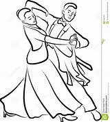 Dancing Ballroom Couple Dance Drawing Elegant Clip Outlines Vector Royalty Dancers Latin Silhouettes Stock Getdrawings Illustrations Logos Preview Similar sketch template
