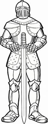 Coloring Knights Pages Knight Castles Printable Armor sketch template