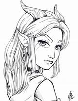 Rayla Obadiah Lineart sketch template