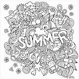 Coloring Pages Adult Summer Canvas Book Doodle Print Colouring Mandala Sheets Doodles Wall Printable Color Sold Beach Wrap Lettering Walmart sketch template