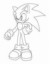 Sonic Lineart Deviantart sketch template