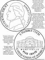 Nickel Coloring Jefferson Thomas Money Printout Sheets Enchantedlearning Pages Learning Color Activities Kids Coin Kindergarten History Math Coins Penny Enchanted sketch template