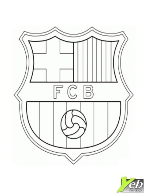 printable fc barcelona logo  sheets coloring page