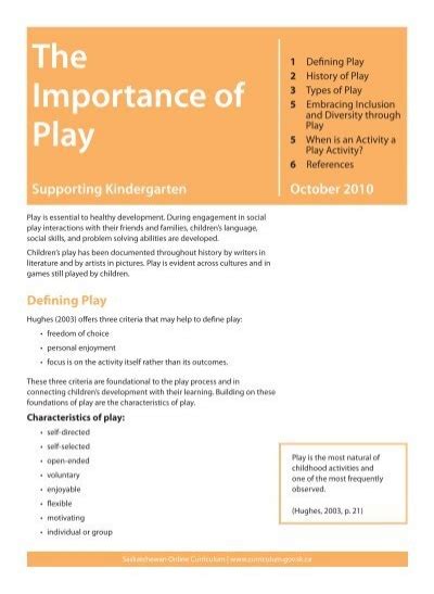 importance  play
