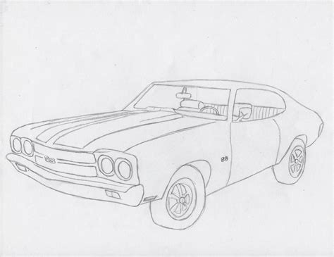 chevelle ss car drawings coloring pages