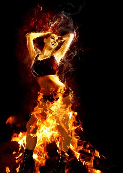 woman on fire fire photography dark photography women
