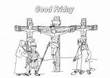Pintables Familyholiday Lent Crucifixion sketch template