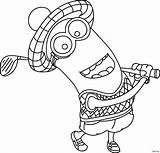 Minion Kevin Coloring Pages Getcolorings sketch template