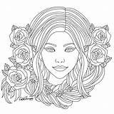Coloring Pages Dover Girl Tangle Drawing Tangled Uploaded User Color sketch template