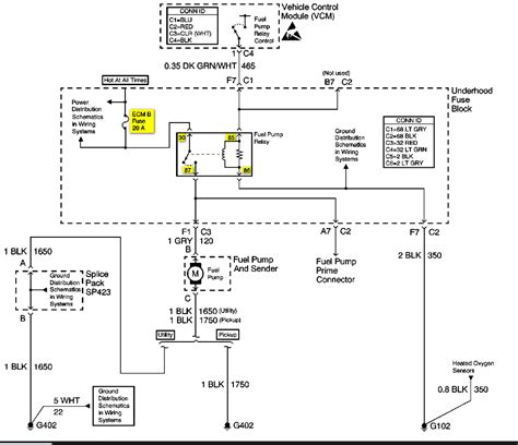 chevy  fuel pump wiring diagram fab side