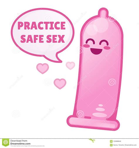 cute condom say practice safe sex contraception sex education banner