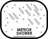 Meteor Perseid sketch template