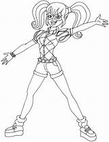 Harley Quinn Coloring Pages Colouring Visit High Superhero sketch template
