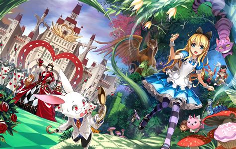 alice  wonderland anime illustration alice  wonderland wallpaper