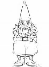 Gnome Coloring Pages Garden Drawing Printable Color Gnomes Ipad Drawings Colouring Jardin Nain Coloriage Print Kids Draw Patterns Categories Public sketch template