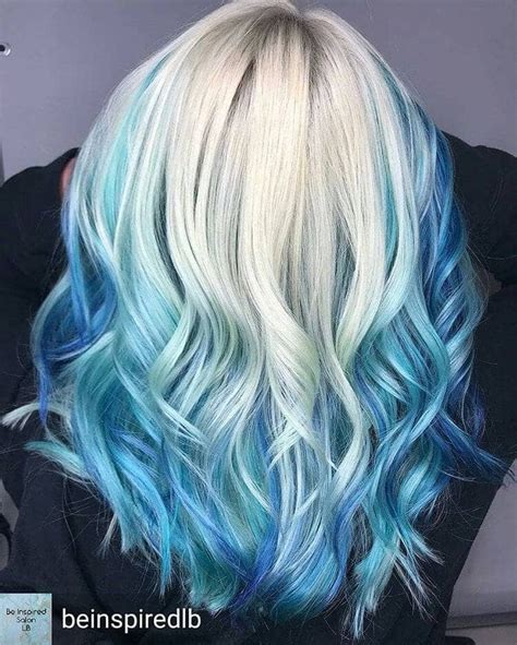 blonde and blue hair ombre hair color hair dye colors cool hair