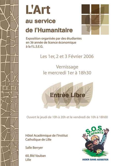 comment organiser une action pour aider lassociation humanitaire sos
