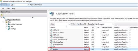 configure access permission   folder   iis application pool