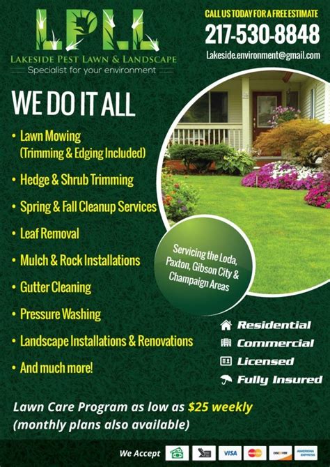 landscape business flyer templates lawn care flyers lawn care