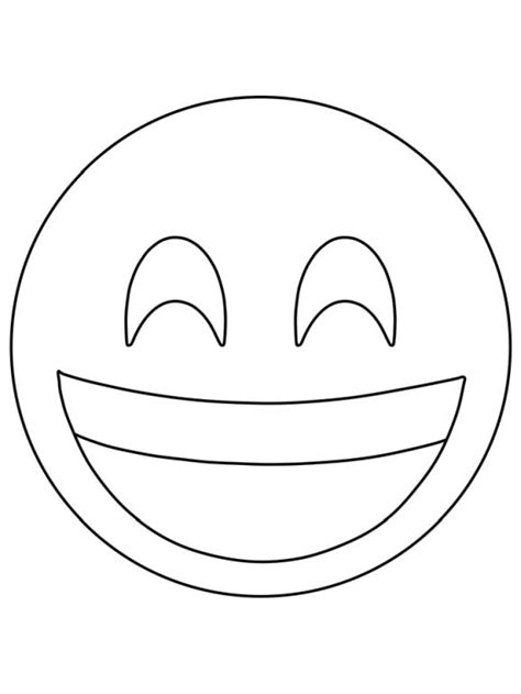 emoji coloring pages smiley big smile