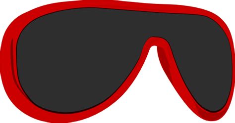 Red Cool Sunglasses Frame Front Clip Art At