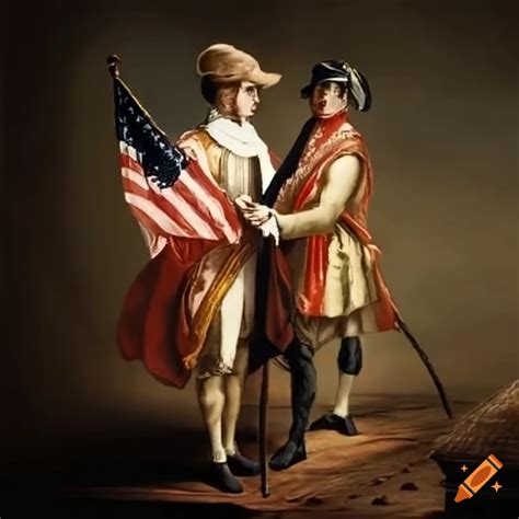 men holding  flag