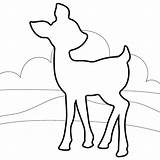Fawn Deer Bambi sketch template