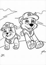 Patrol Paw Rubble Coloring Pages Getcolorings Getdrawings Printable Color sketch template