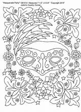 Coloring Adult Stress Relieving Masquerade Pattern Designs sketch template