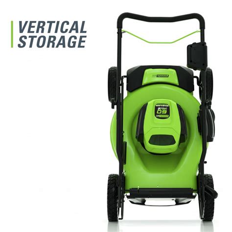 greenworks pro  volt brushless   push cordless electric lawn