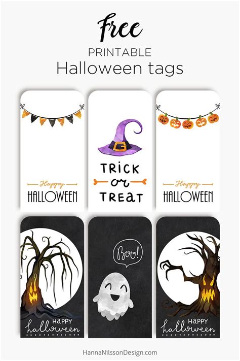 happy halloween tags  printable creepy cute halloween gift tags