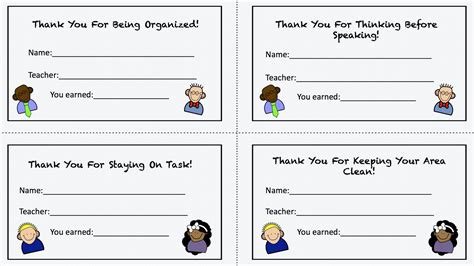 positive behavior cards  excellent     classroom