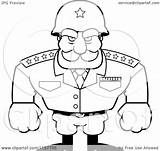 General Strong Cartoon Coloring Vector Clipart Outlined Cory Thoman Military Helmet sketch template