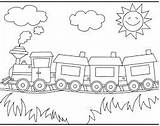Trenzinho Trenino Colorare Disegni Treno Vagoni Bambini Scuola Colorato Colori Coloring Locomotiva sketch template