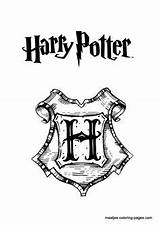 Potter Harry Pages Hogwarts Coloring Colorir Colouring Crest Printable sketch template