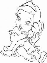 Coloring Baby Princess Pages Printable Girls Color Recommended Girl sketch template