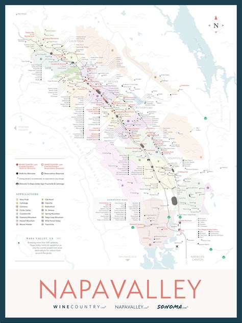 map  napa valley wineries map   world