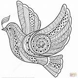 Peace Mandala Zentangle sketch template