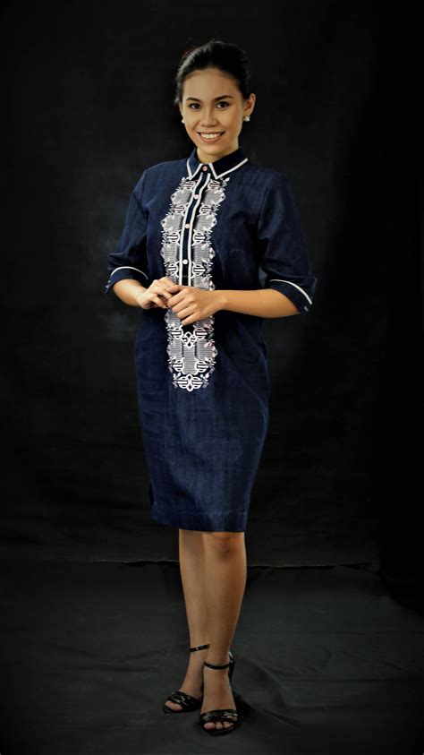 sale modern filipiniana dress denim barong tagalog for