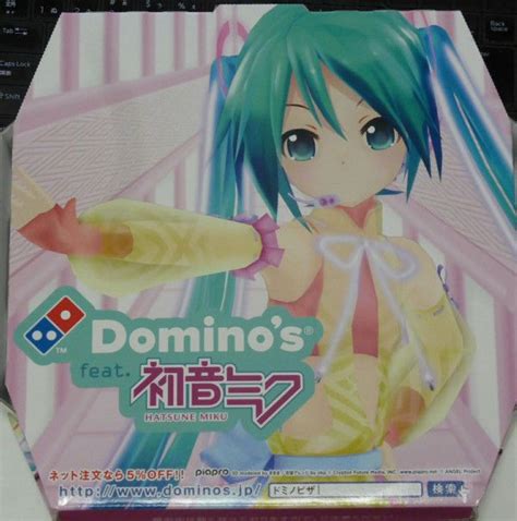 japanese dominos pizza box miku hatsune vocaloid
