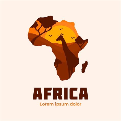 vector africa map logo company template