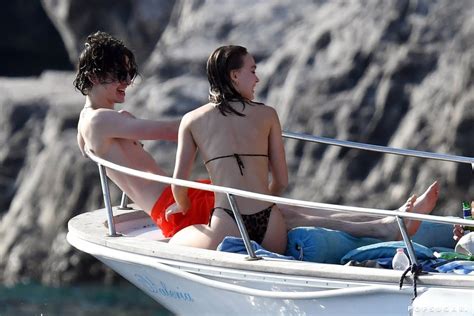 Timothée Chalamet And Lily Rose Depp Kiss On Boat Pictures